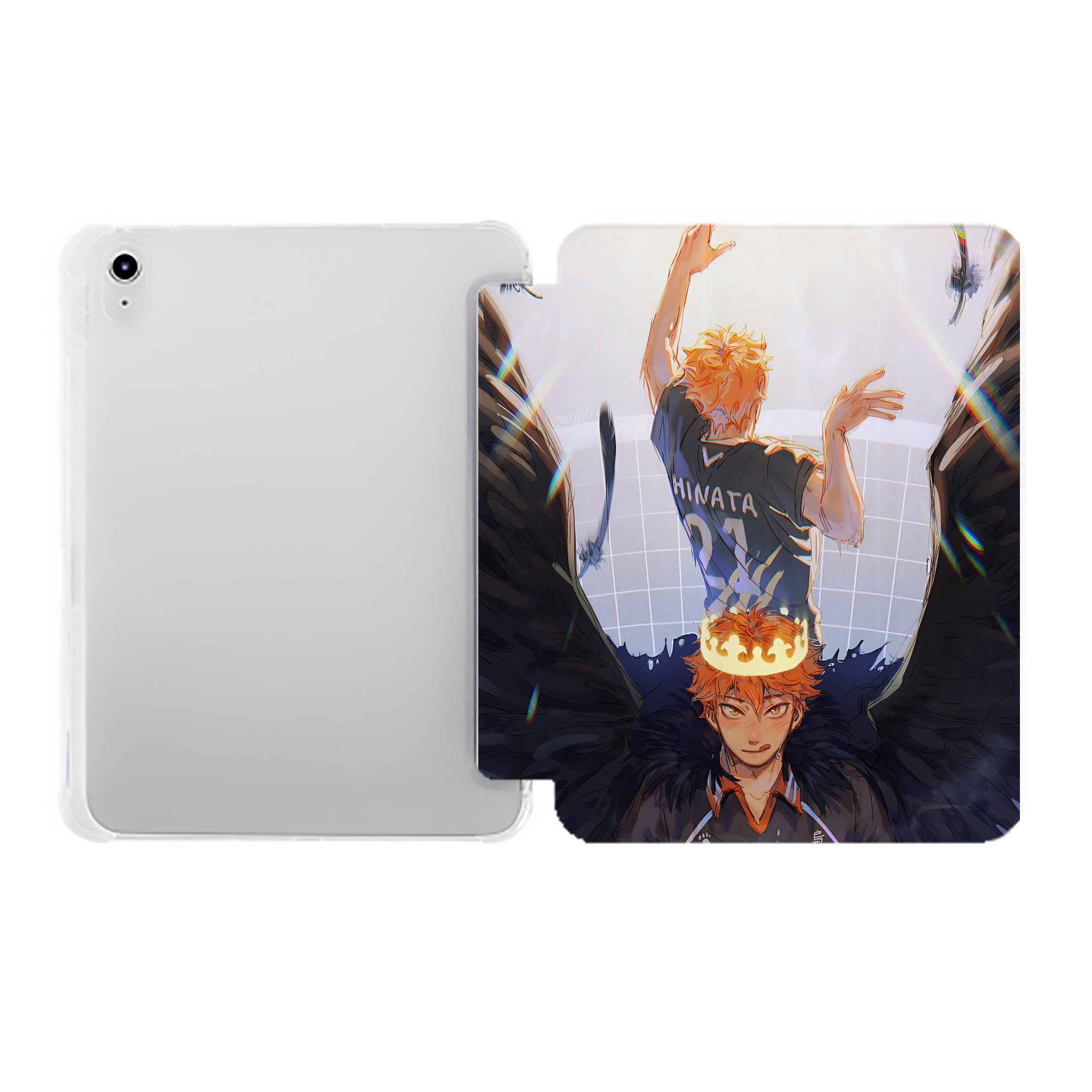 （画像用） ハイキュー!! Haikyu!! IPad ケース ペン収納付き 三つ折りスタンド PUレザー×シリコン 対応機種9.5/10.5/10.9インチ